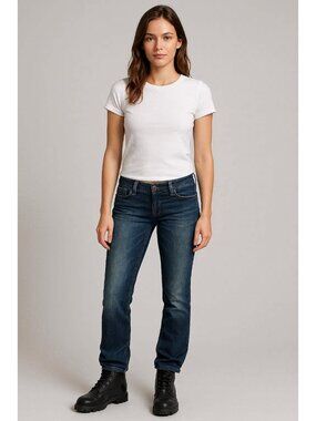 Bluenotes Low Rise Ashley Faded Jeans Size 29/32 (Sz 8) Slim Fit w Stretch